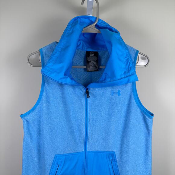 Under Armour Cold Gear Zip Up Vest Blue Men's Size Medium - Picture 3 of 7